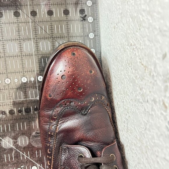 Men's Brown Leather Brogue Boots - Picture 15 of 16